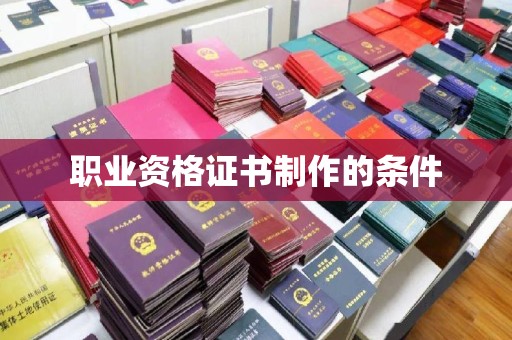 朝天职业资格证书制作的条件